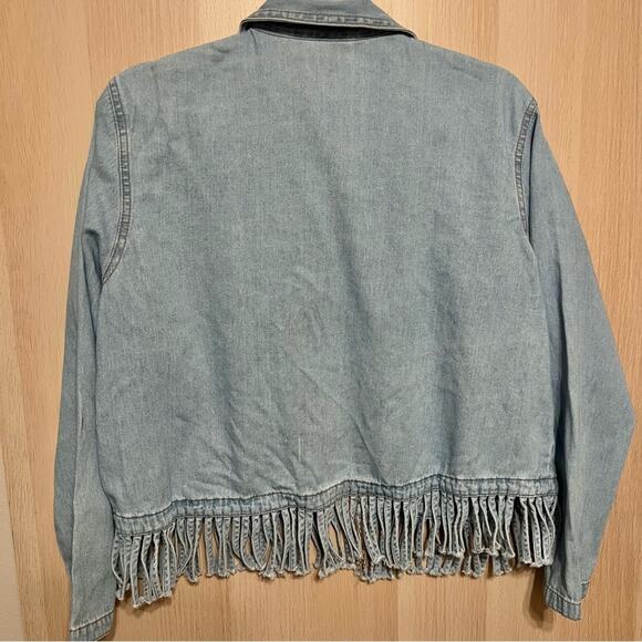 Color Me Cotton Vintage Fringe Buttondown jacket cropped - Picture 2 of 3